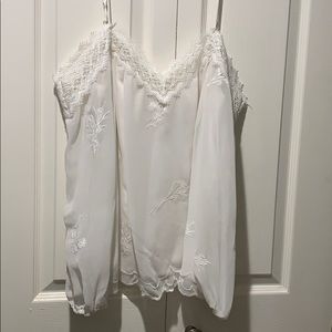 White chiffon shirt